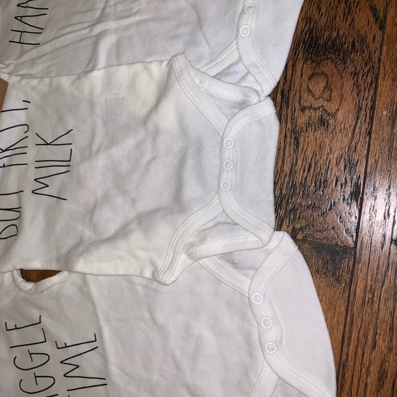 Rae Dunn baby onesie set. 6/9 months - Picture 6 of 7